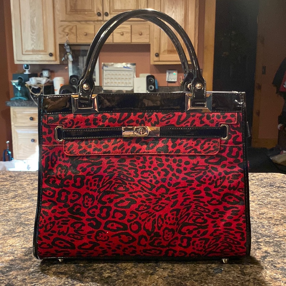 WHBM red leopard purse
